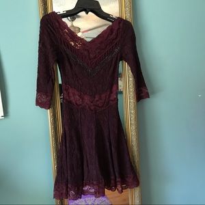 Free people red lace dress